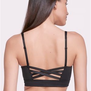 Charcoal gray scrappy back 38D Victoria’s Secret Allegro sports bra.